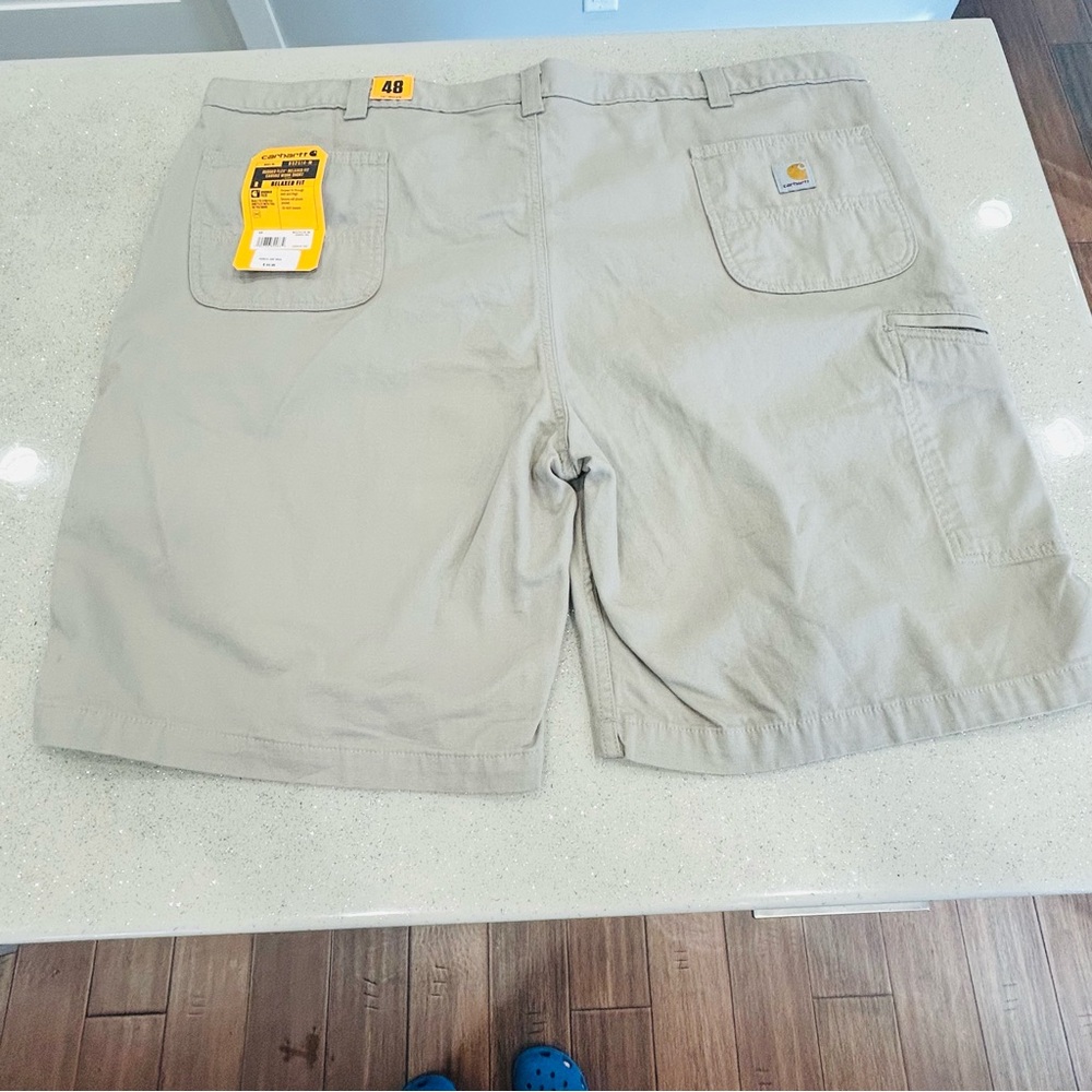 Carhartt Men’s Rugged Flex Relaxed Fit Canvas‎ Work Shorts, Tan, Size 48 - Picture 10 of 16